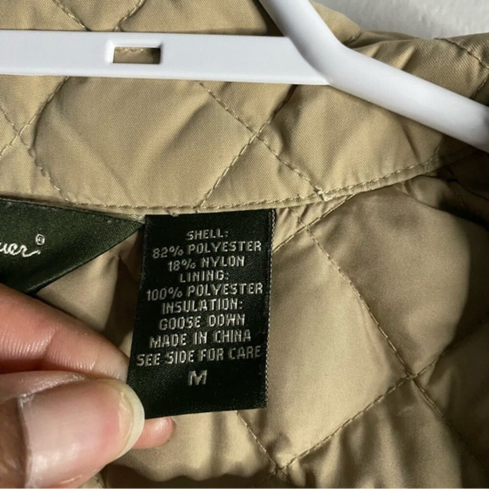 Eddie Bauer Women's Tan Quilted Lightweight Goose Down Vest - Picture 6 of 10